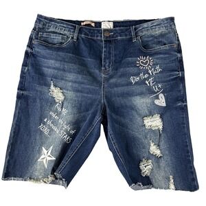 Elite Premium Denim Women's 15 / 16 Cut Offs Jeans Grunge Y2K Art Distress